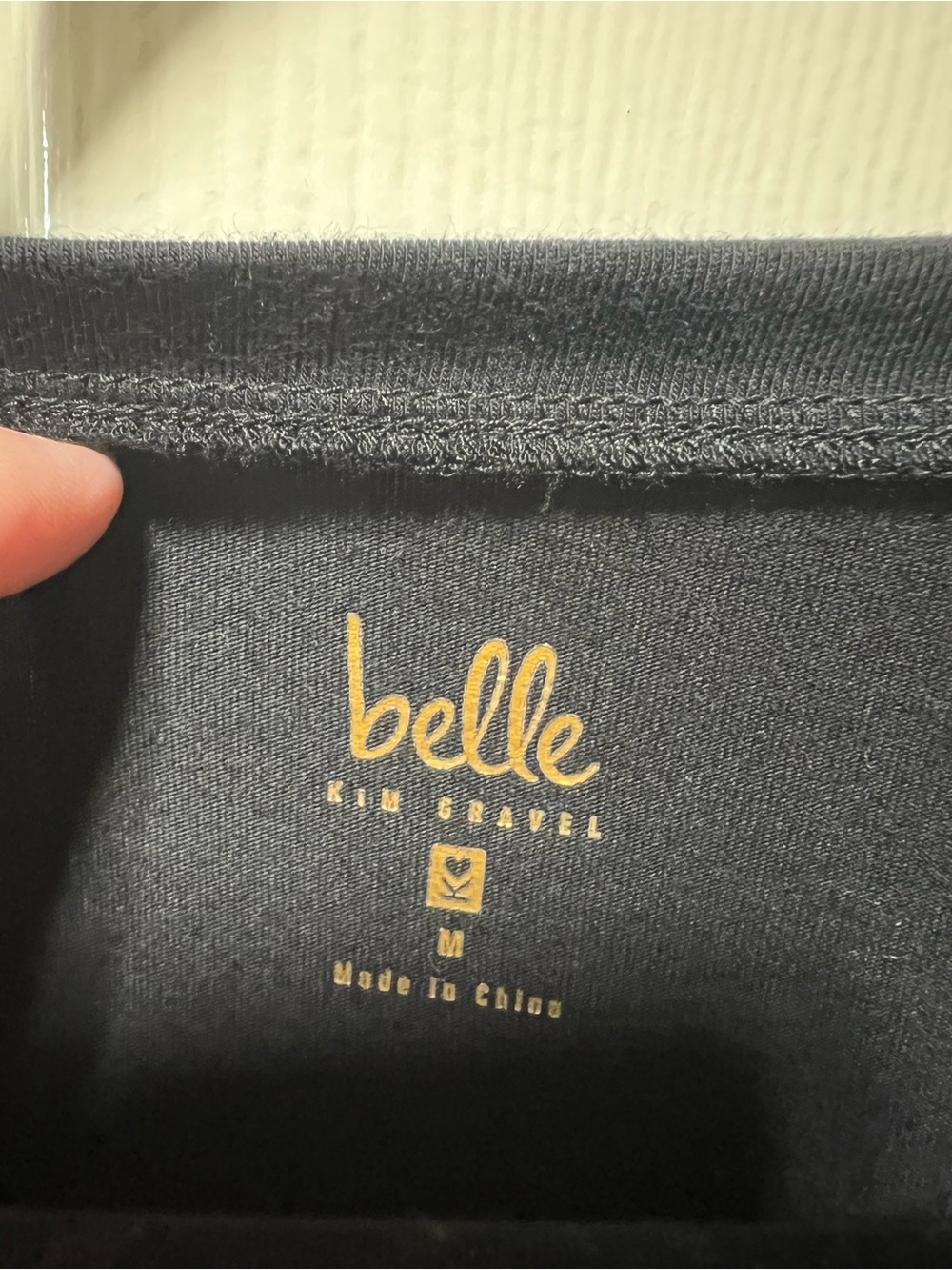 Belle by Kim Gravel TripleLuxe Black Long Sleeve Tunic Tee Medium - Picture 4 of 8